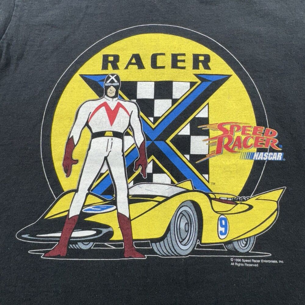 Vintage Speed Racer Shirt Youth 14-16 Nascar X 1996 Movie Promo USA 90s Kids Tee - Picture 3 of 10